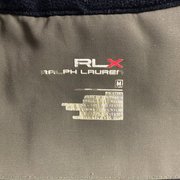 RLX Ralph Lauren McKinley Jacket Mens Medium Olive Green Black Nylon - Picture 10 of 13